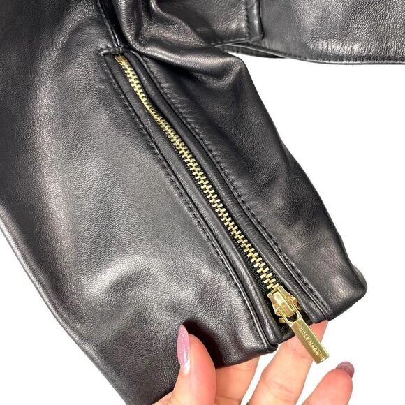 NEW Cole‎ Haan Racer Jacket with Quilted Panels Sz L black - Picture 8 of 11